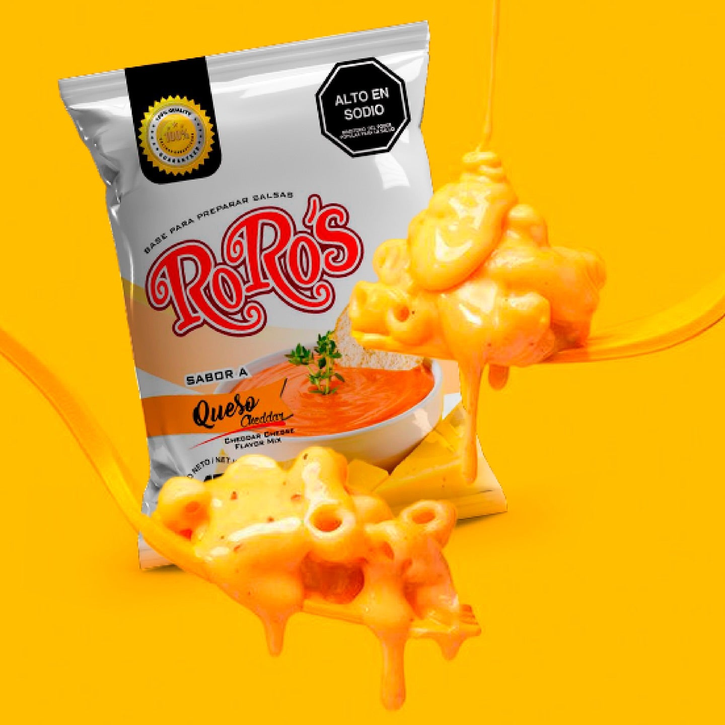 BASE PARA SALSA ROROS QUESO CHEDDAR 45GRS.