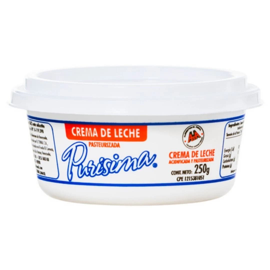 CREMA DE LECHE PURISIMA 250GRS.
