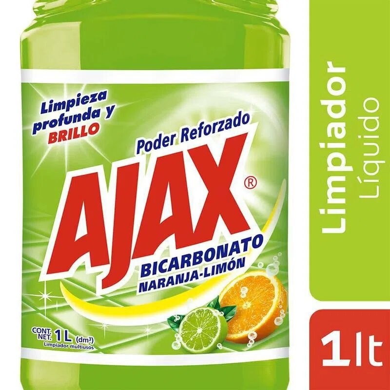 DESENGRASANTE AJAX BICARBONATO NARANJA LIMON 1LT