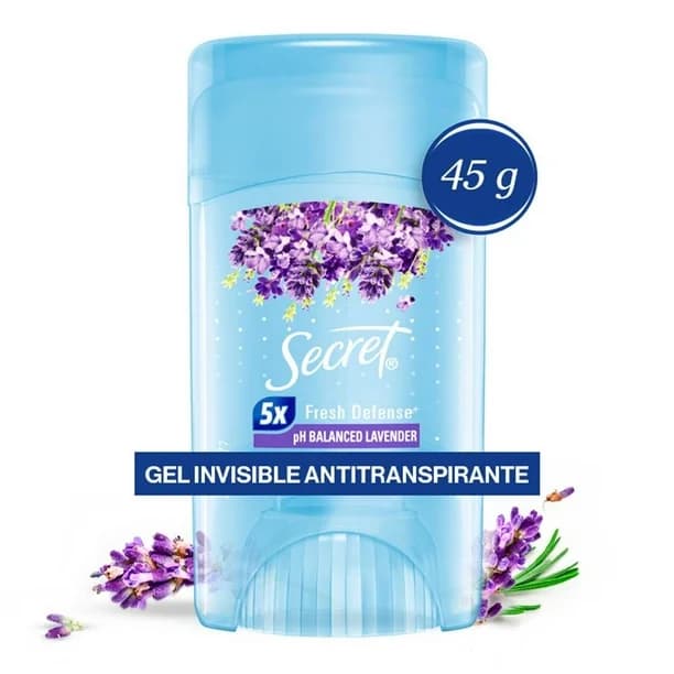 DESODORANTE SECRET 5X CLEARGEL PHBAL LAVENDER