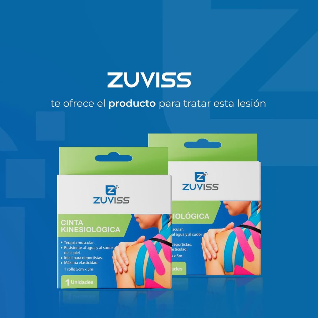 CINTA ADHESIVA KINESIOLOGICA ZUVISS 5CM*5M