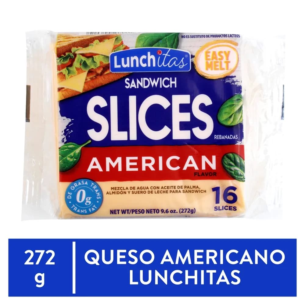 FACIL LISTA SLICES AMERICAN 16 SLICE 272GRS. LUNCHITAS