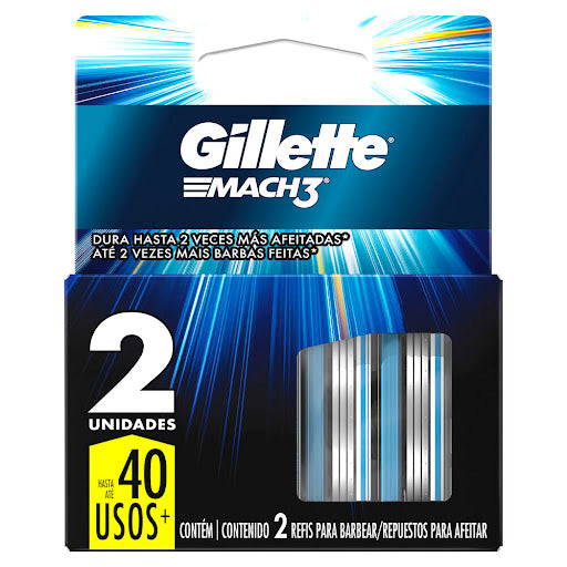 GILLETE MACH3 40 AFEITADAS 1X2 REPUESTOS