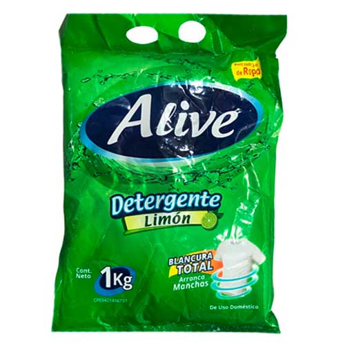JABON DETERGENTE ALIVE LIMON 1KG