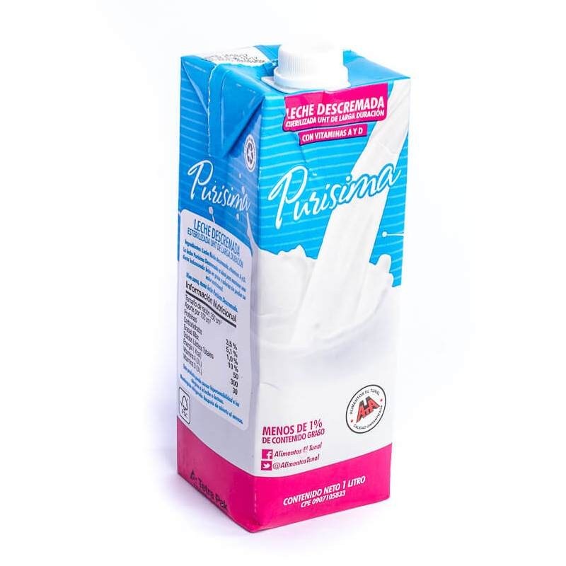 LECHE DESCREMADA PURISIMA 1L