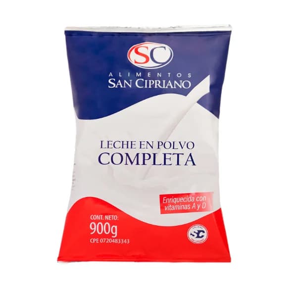 LECHE EN POLVO COMPLETA SAN CIPRIANO 900GRS.