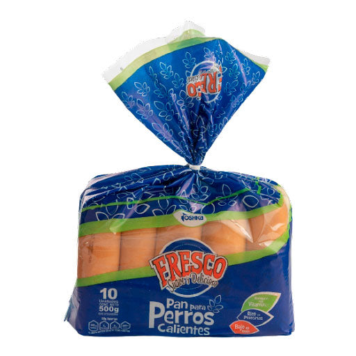 PAN PERROS CALIENTES FRESCO PEQUENO TOSHKA 10UND.