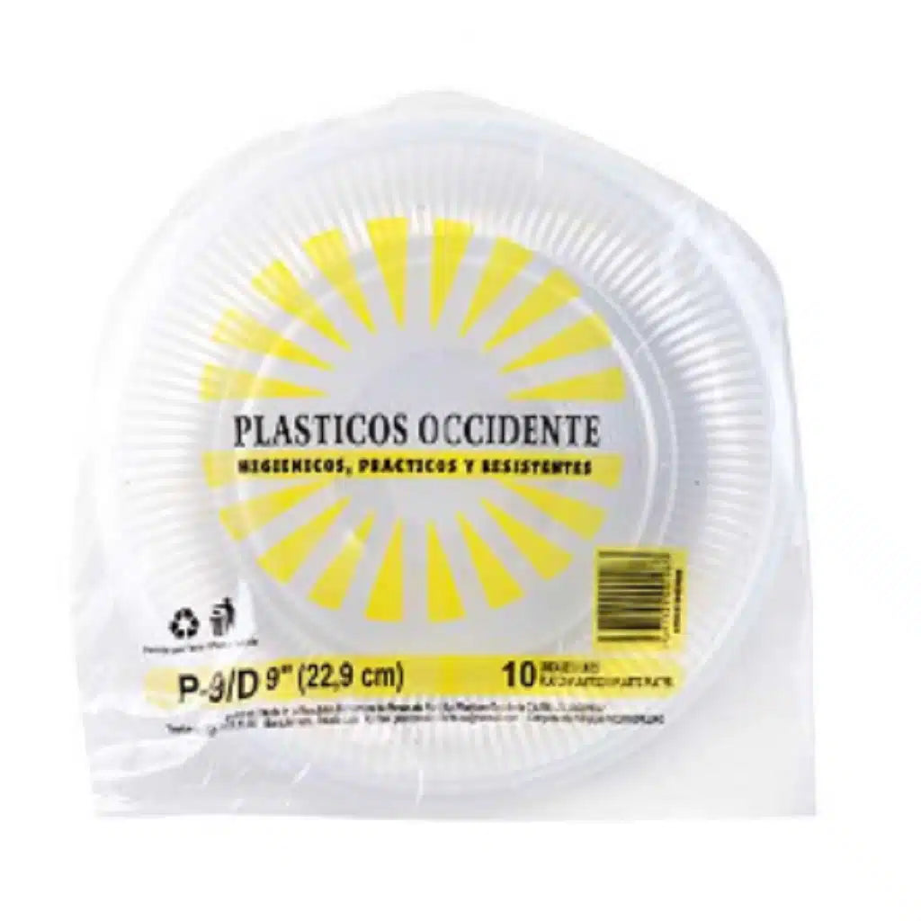 PLATOS PLASTICOS OCCIDENTE P-9/D9 10UND