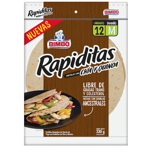 TORTILLAS CHIA Y QUINOA BIMBO 330GR