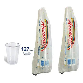 VASO DESECHABLES 127 ARCOIRIS 50UND
