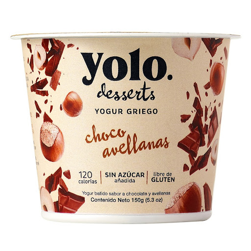 YOGURT GRIEGO SABOR A CHOCO AVELLANA YOLO 150G