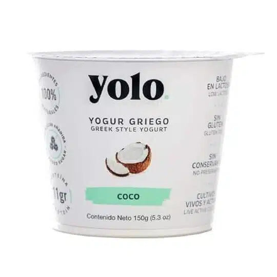 YOGURT GRIEGO SABOR A COCO YOLO 150G