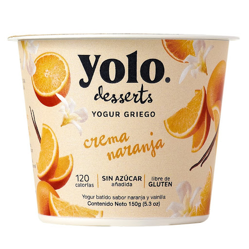 YOGURT GRIEGO SABOR A CREMA NARANJA YOLO 150G