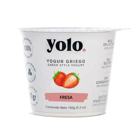 YOGURT GRIEGO SABOR A FRESA YOLO 150G