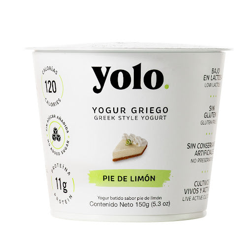 YOGURT GRIEGO SABOR A PIE DE LIMON YOLO 150G