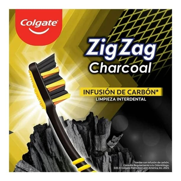 CEPILLO DENTAL COLGATE SIGZAG CHARCOAL