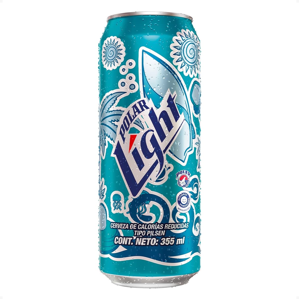 CERVEZA POLAR LIGHT LATA 355 ML EXTRA REFRESCANTE
