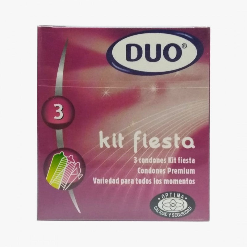CONDONES DUO KIT FIESTA 3UN