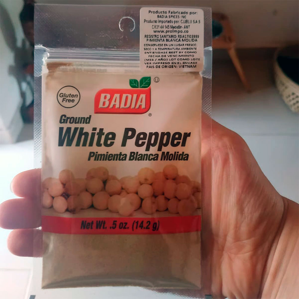 BADIA GROUND WHITE PEPPER (PIMIENTA BLANCA MOLIDA) 14.2G
