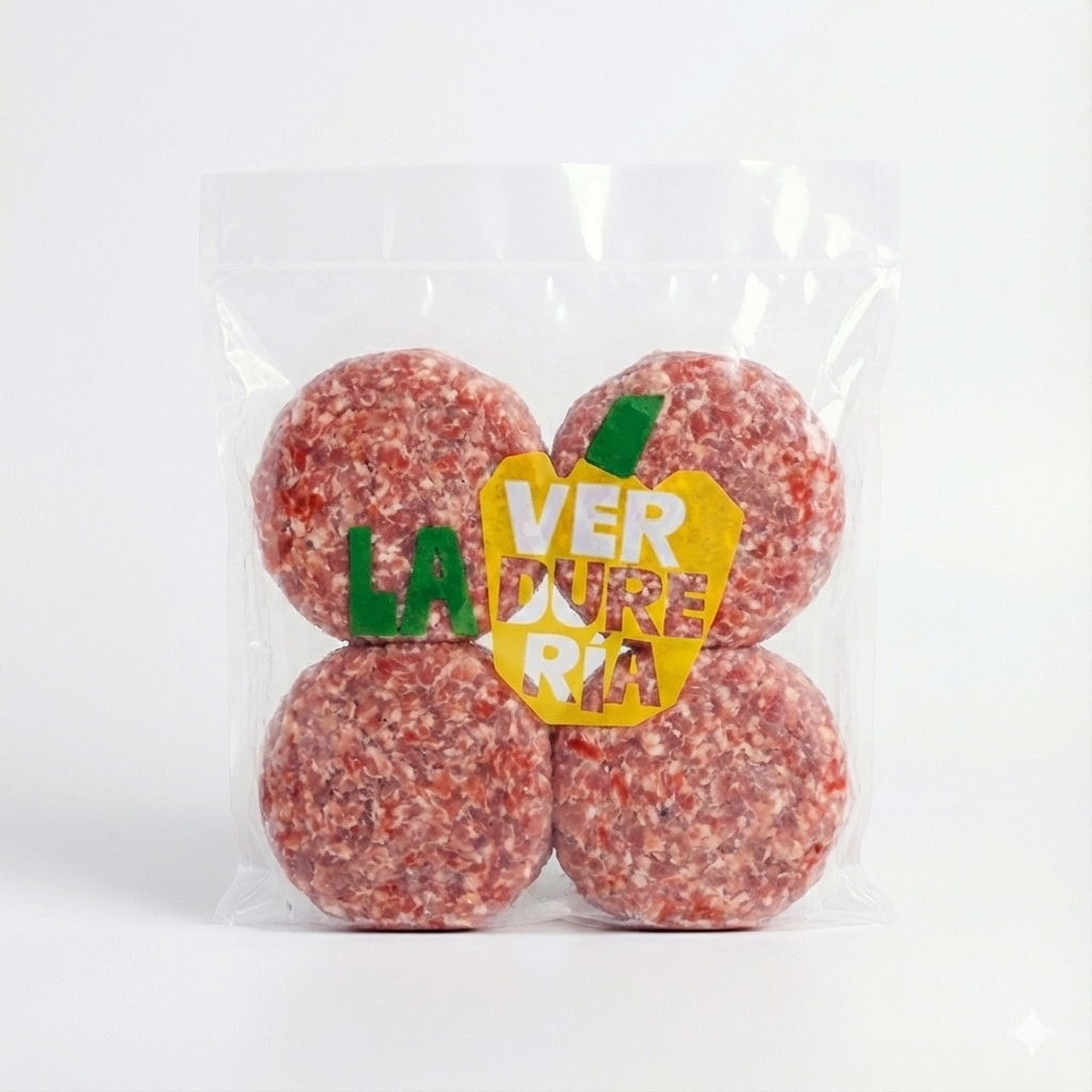 CARNE HAMBURGUESA FAMILIAR 4UND 80 GR LA VERDURERIA