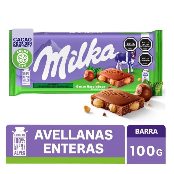 CHOCOLATE MILKA AVELLANA 100GRS