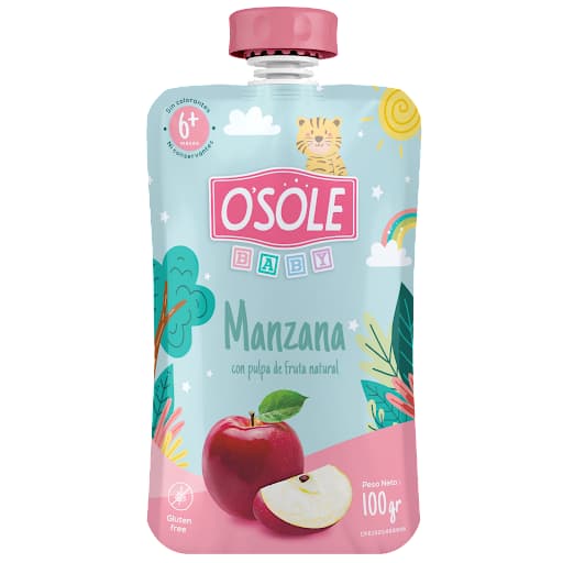 COMPOTA MANZANA  SIN AZUCAR O´SOLE 100G