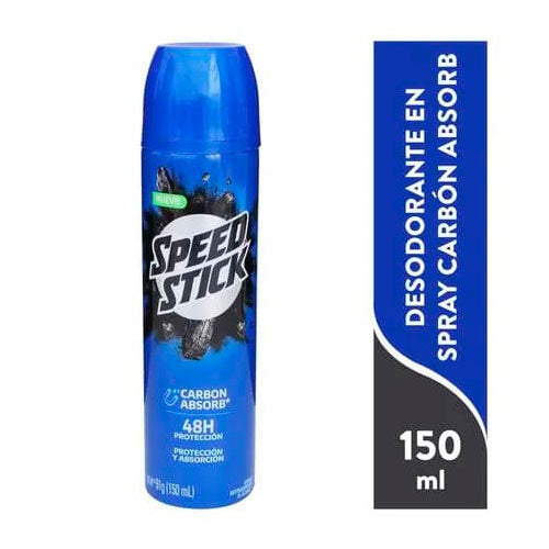 DESODORANTE SPEED STICK SPRAY CARBON ABSORB  150ML