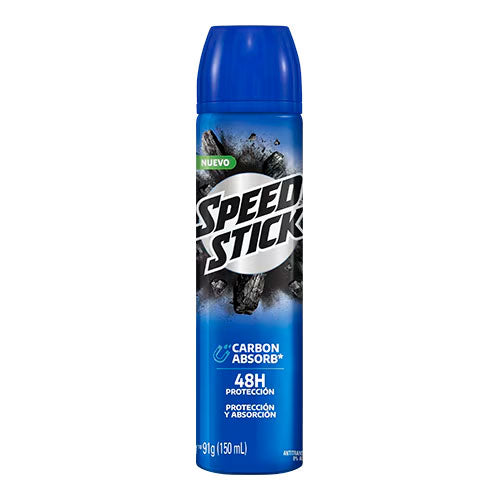 DESODORANTE SPEED STICK SPRAY CARBON ABSORB  150ML