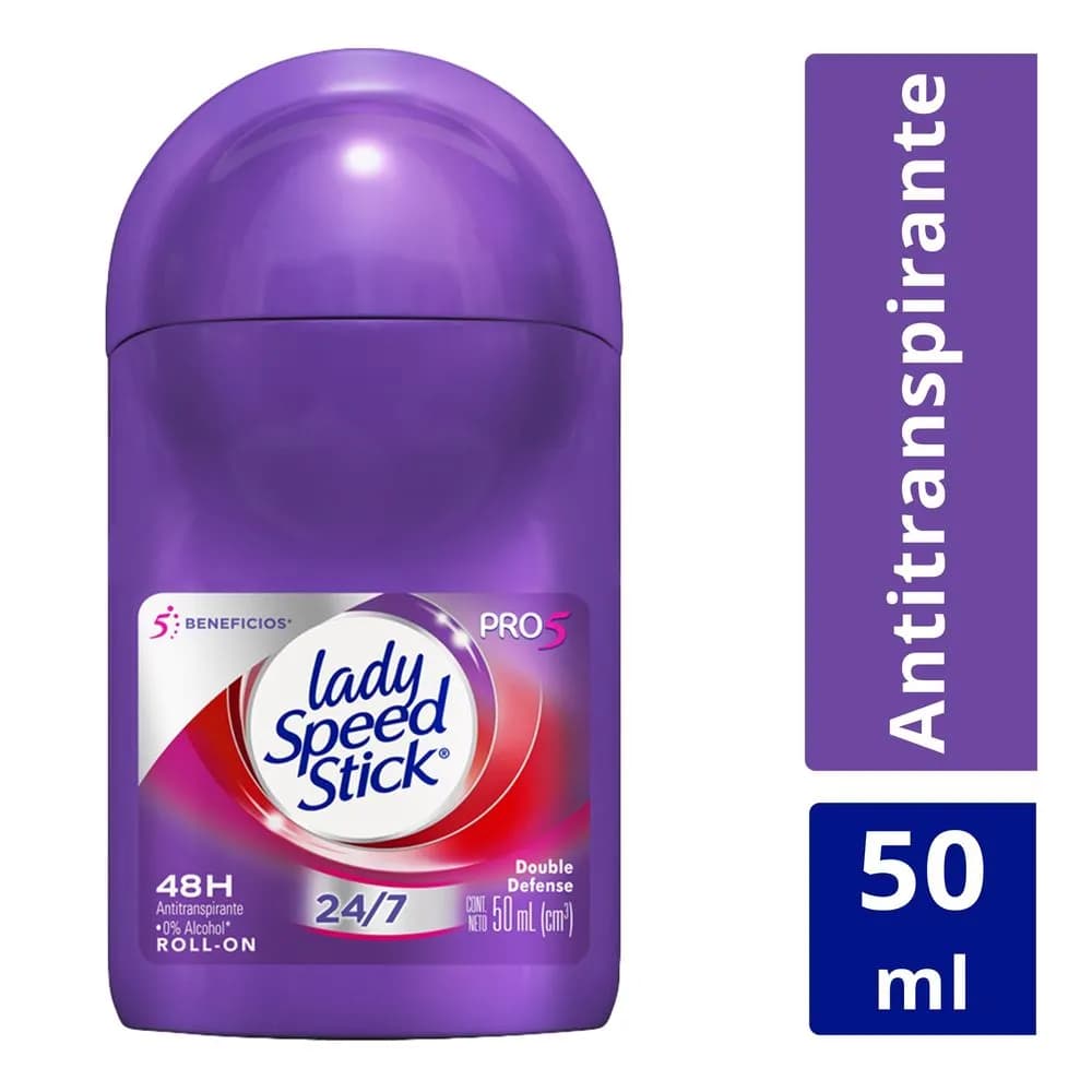 DESODORANTE LADY SPEED STICK ROLL ON 24/7 PRO5 50ML