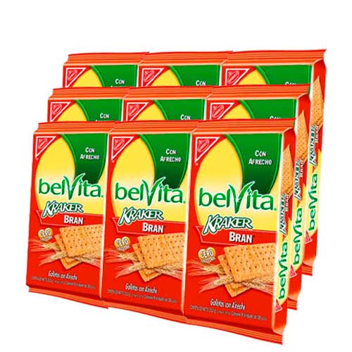 GALLETA KRAKER BRAN BELVITA 9UND
