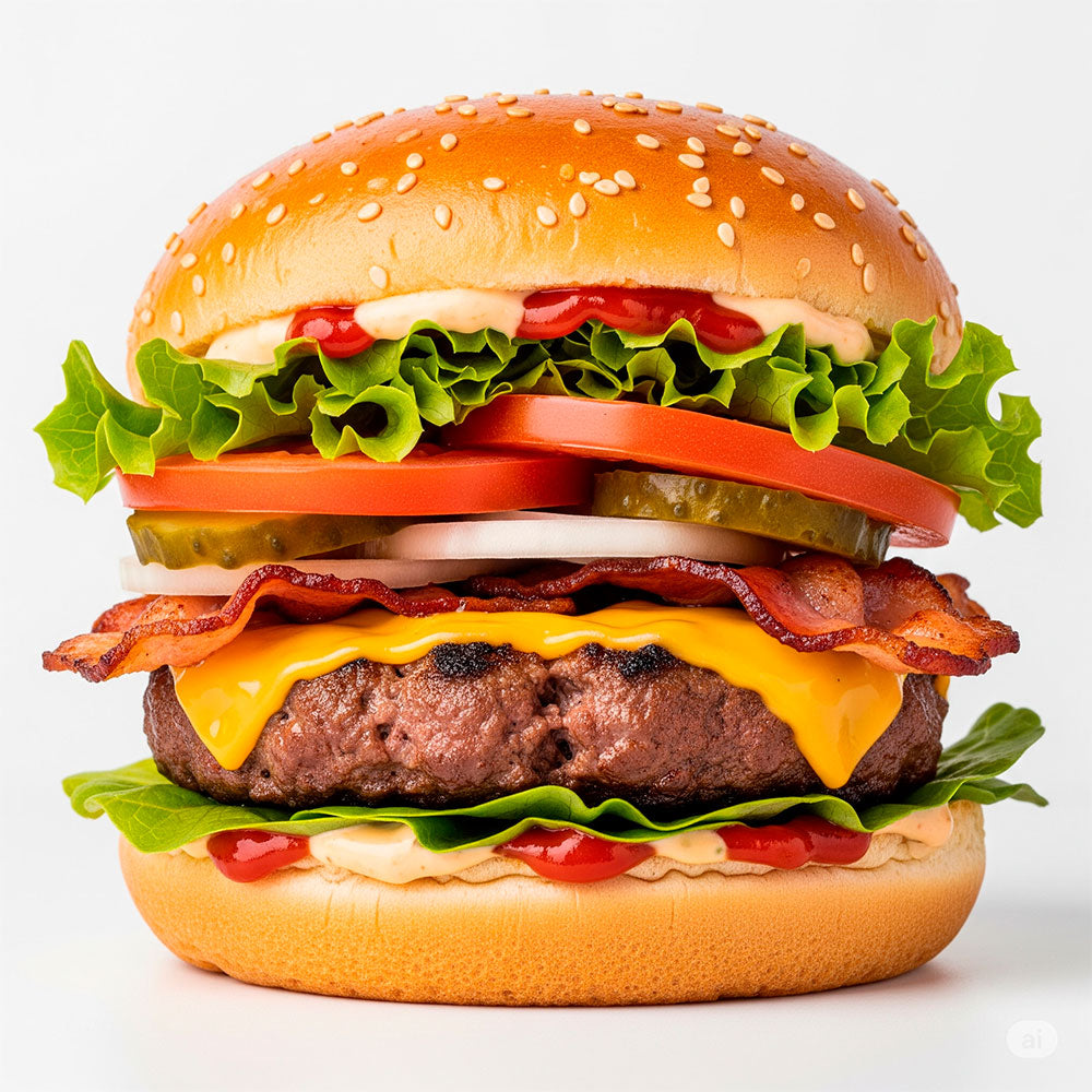 HAMBURGUESA DE RES/TOCINETA RELLENA CON QUESO LA VERDURERIA 150GR