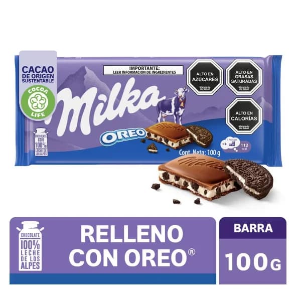 CHOCOLATE MILKA OREO 100GRS