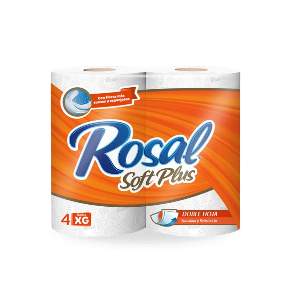 PAPEL HIGIENICO ROSAL PLUS (NARANJA) 400HOJA/4UND