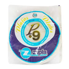 PLATOS PLASTICOS ZUPLA P#9 10 UND.