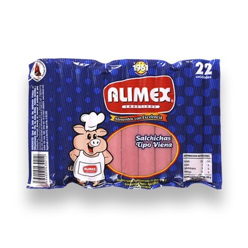 SALCHICHA TIPO VIENA  ALIMEX 22UND/450GRS.