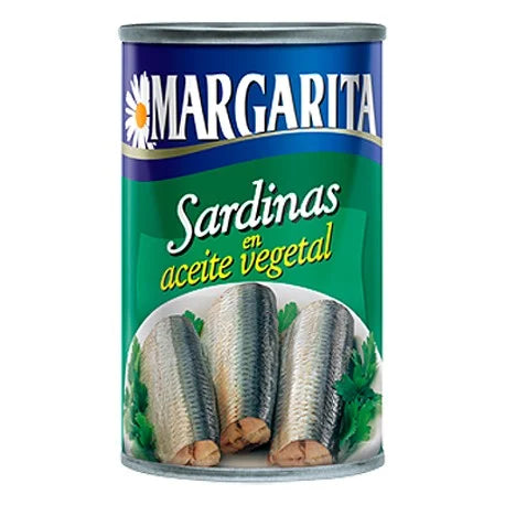 SARDINAS AHUMADAS EN ACEITE VEGETAL MARGARITA 170GRS.