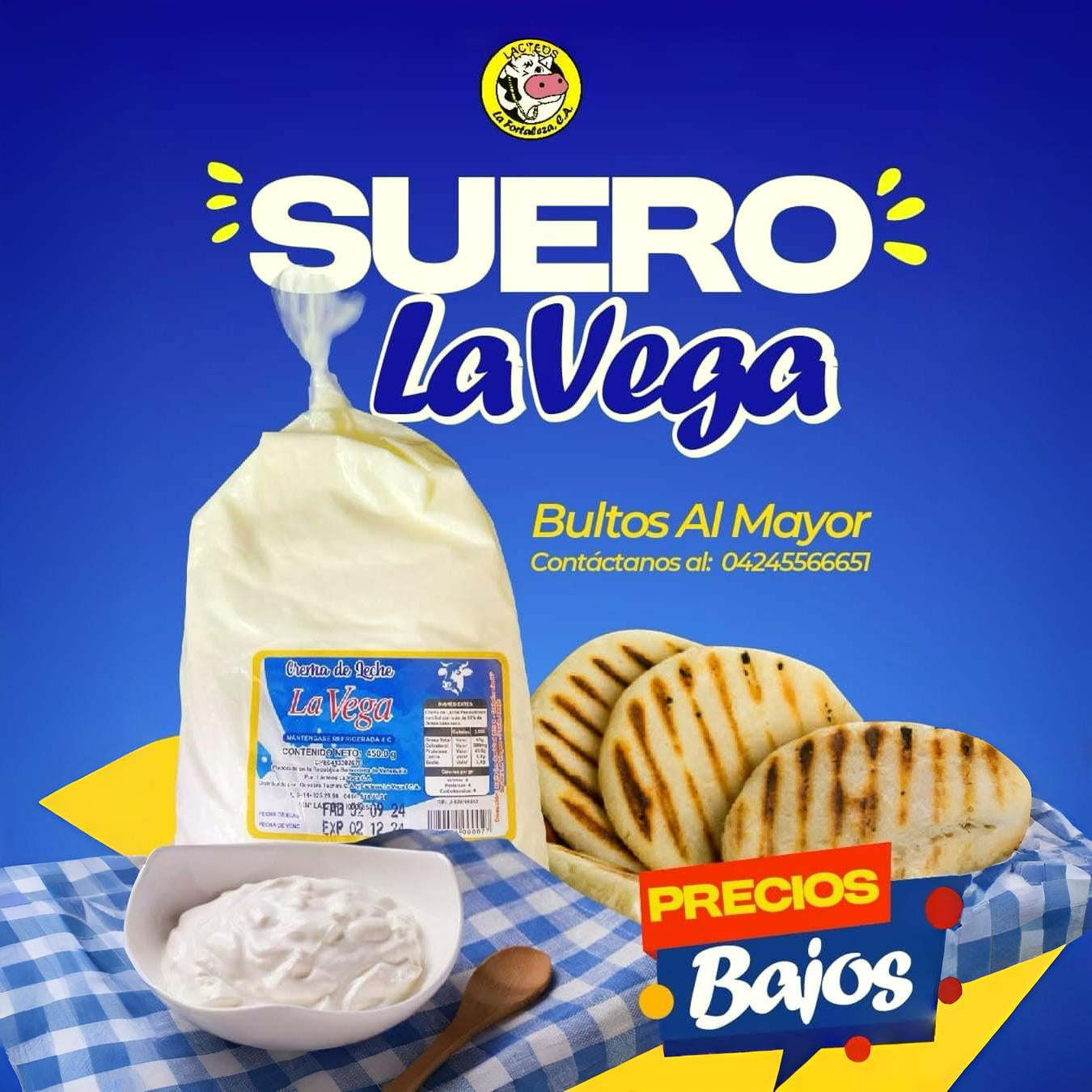 SUERO CREMOSO DE BOLSA 800GR LA VEGA 1