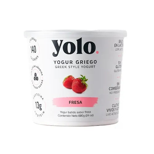YOGURT YOLO GRIEGO SABOR A FRESA 680G