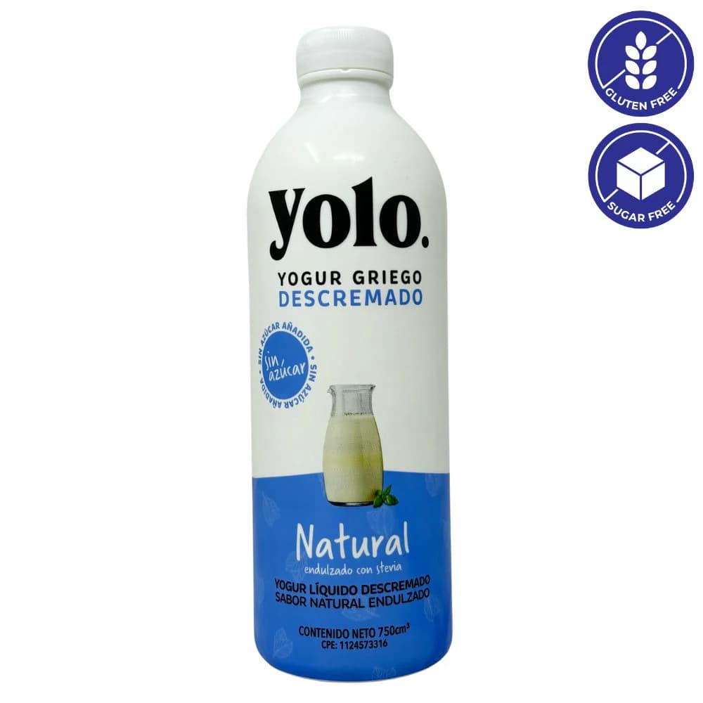 YOLO YOGURT LIQUIDO DESCREMADO NATURAL 750ML