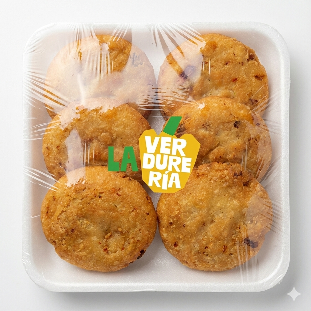 AREPAS DE CHICHARRON PRE-FRITAS LA VERDURERIA 6UND