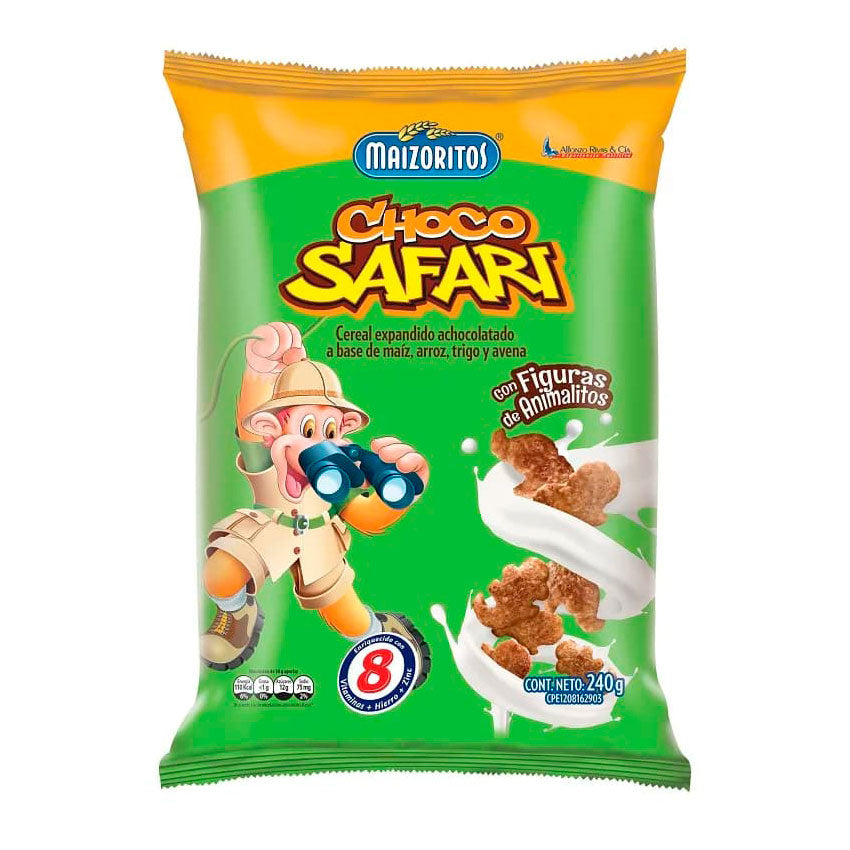 CHOCO SAFARI MAIZORITOS 240GRS.