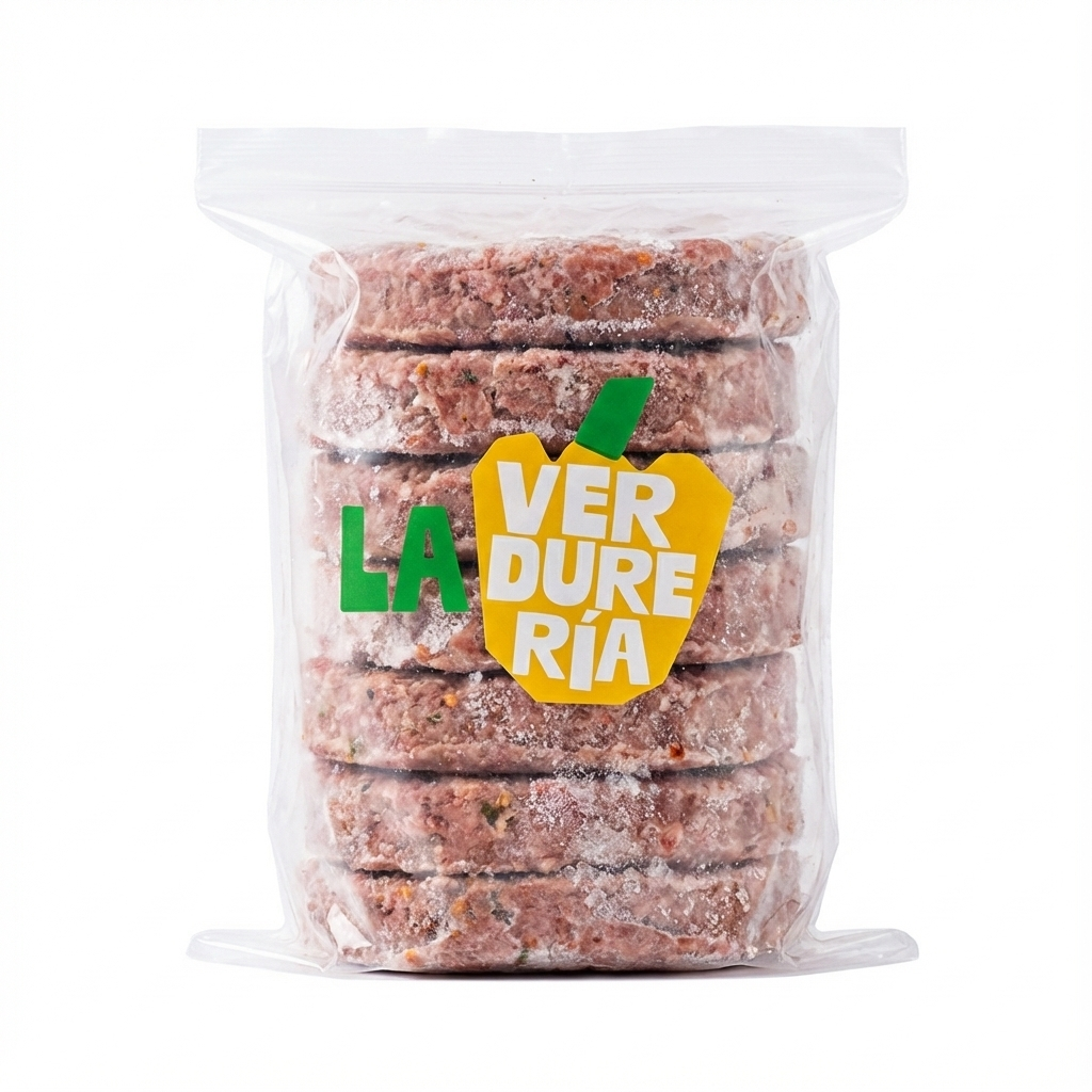 CARNE DE HAMBURGUESA RES/ESPECIAS C/SOLOMO A 200GR