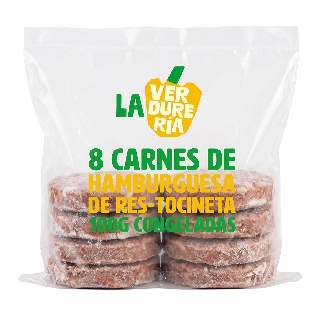 HAMBURGUESA DE RES-TOCINETA 100G LA VERDURERIA