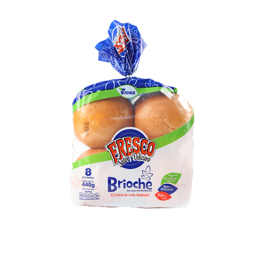 PAN DE HAMBURGUESA BRIOCHE FRESCO TOSHKA 8UND